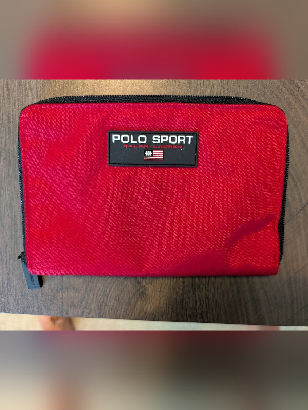 Polo Sport Ralph Lauren Red Vintage Zip Wallet